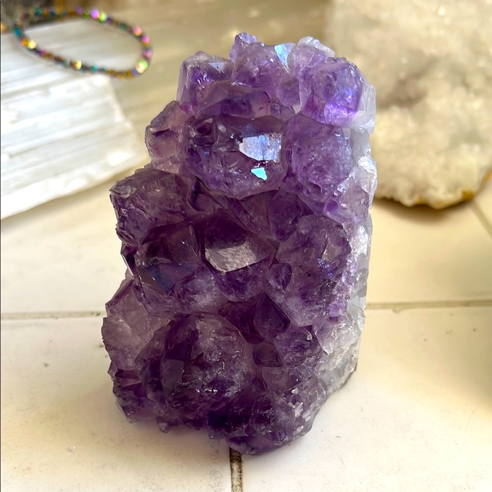 Amethyst Crystal Cluster Home Accent